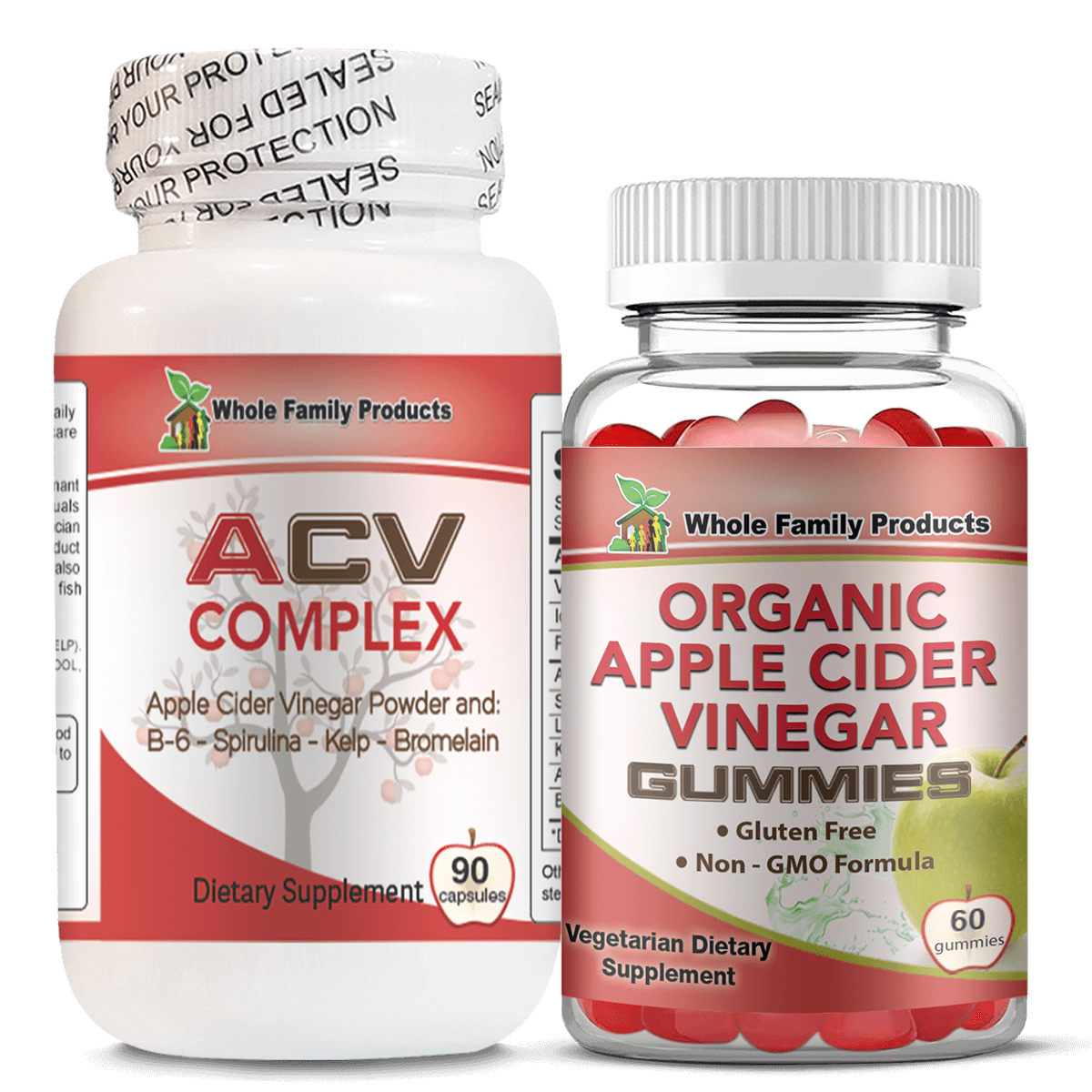 Organic Apple Cider Vinegar Gummies and ACV Complex (1)